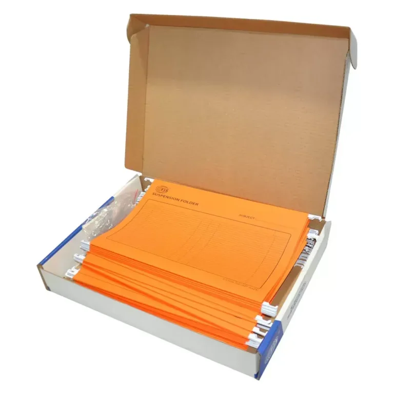 FIS FSHF160PAOR Coloured Hanging Files, 240 × 355 mm, Orange, 160 gsm, 50 pieces