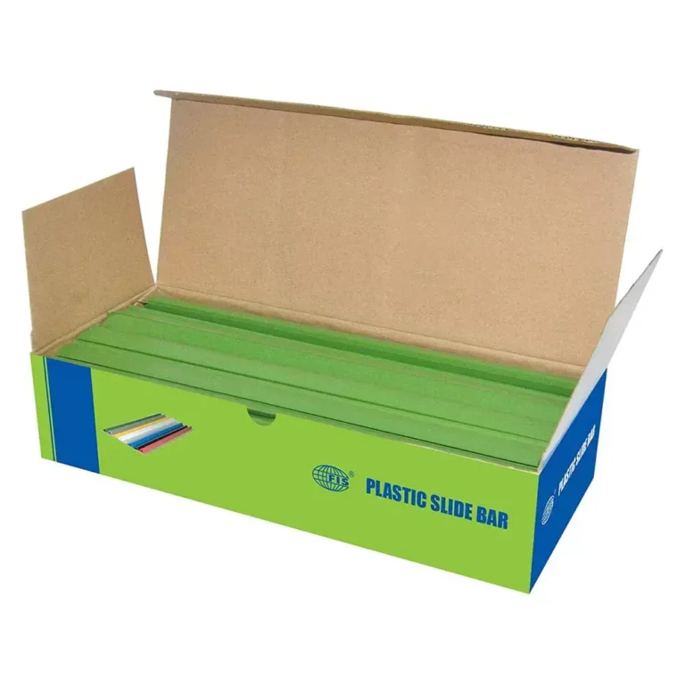 FIS FSPG03-GR Sliding Binding Bars, 3 mm, Green, Box of 100