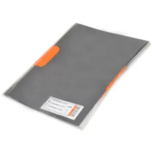 Durable 230409 clip folder Duraswing Color for 30 sheets DIN A4, bag of 5 pieces, anthracite with orange clip