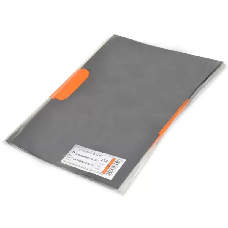 Durable 230409 DURASWING COLOR A4 Clip Folders, Pack of 5, Orange Clips