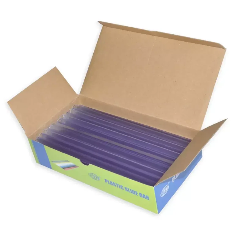 FIS FSPG06-CL Sliding Binding Bars, 6 mm, Clear, Box of 100