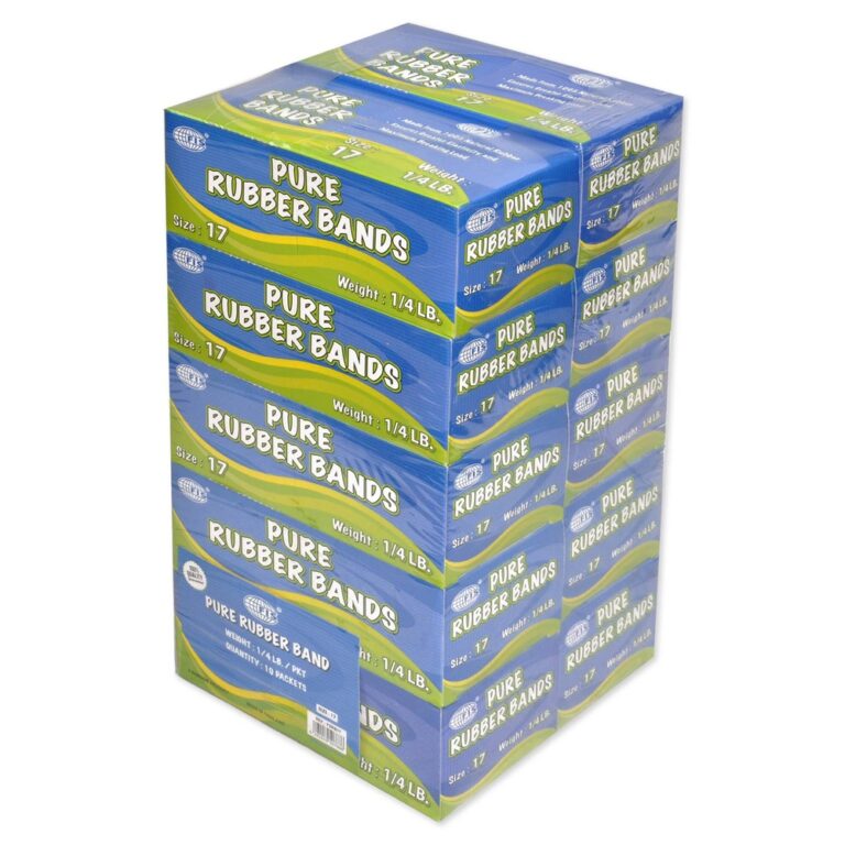 FIS FSRB17 Rubber Bands, Size 17, Yellow, 10 Boxes