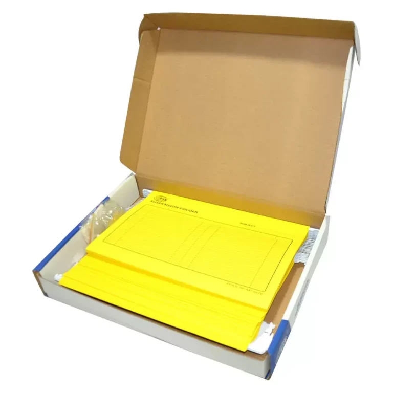 FIS FSHF160PALMN Coloured Hanging Files, 240 × 355 mm, Lemon, 160 gsm, 50 pieces