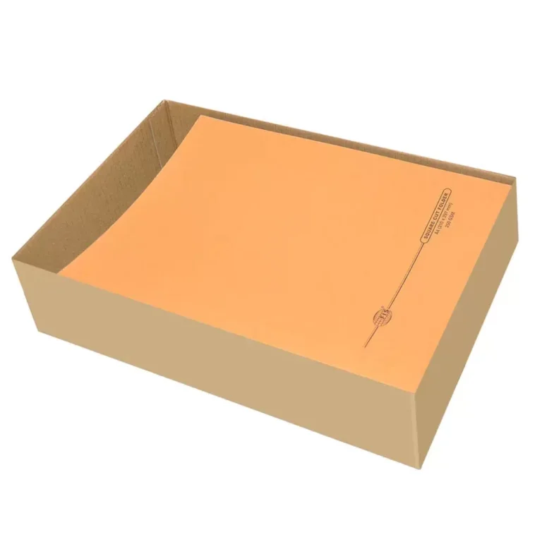 FIS FSFF9OR03 Square Cut Folders Without Fastener, A4, Orange, 250 gsm, 100 pieces