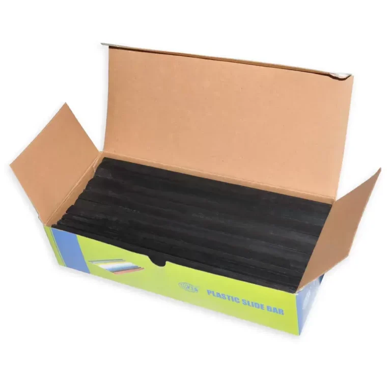 FIS FSPG04-BK Sliding Binding Bars, 4 mm, Black, Box of 100