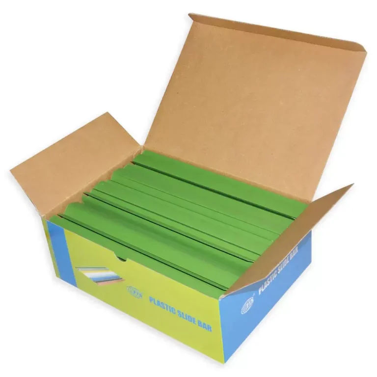 FIS FSPG15-GR Sliding Binding Bars, 15 mm, Green, Box of 100