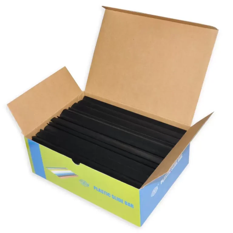 FIS FSPG15-BK Sliding Binding Bars, 15 mm, Black, Box of 100