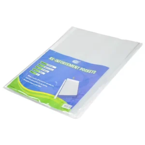 FIS Re Enforcement Pockets, 100 Sheets, A4 Size, Thickness 0.08mm – FSRP08MMP50N