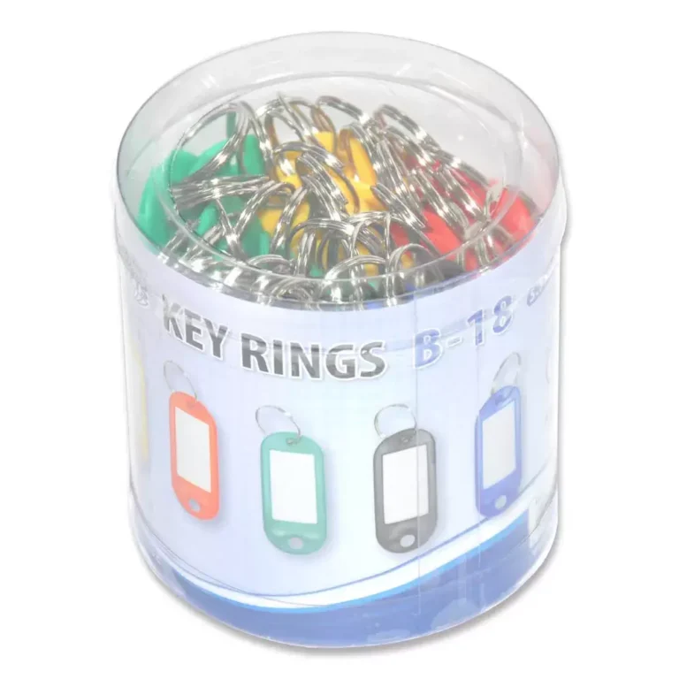 FIS FSKCB-18 Key Rings, 5.3 × 2.1 cm, Assorted Colours, Pack of 50