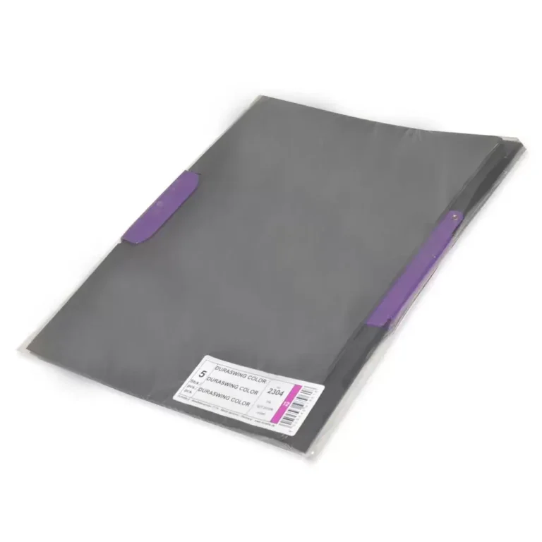 Durable 230412 DURASWING COLOR A4 Clip Folders, Pack of 5, Purple Clips