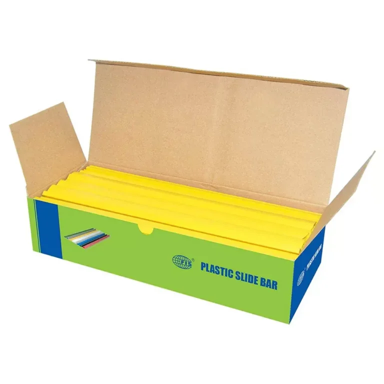 FIS FSPG03-YL Sliding Binding Bars, 3 mm, Yellow, Box of 100