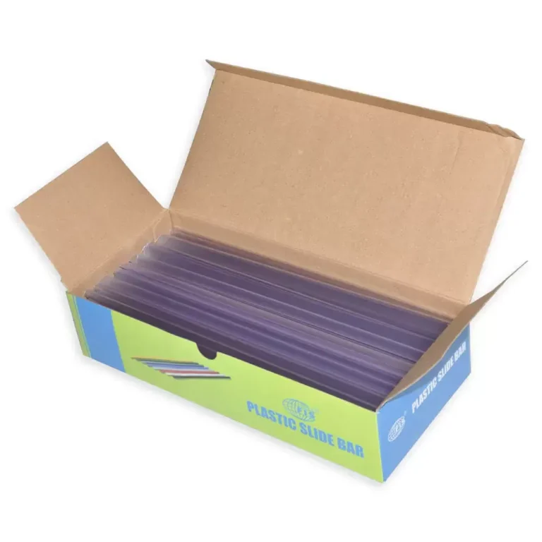 FIS FSPG05-CL Sliding Binding Bars, 5 mm, Clear, Box of 100