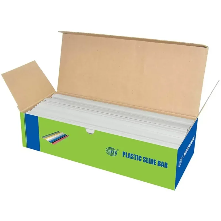 FIS FSPG03-GY Sliding Binding Bars, 3 mm, Grey, Box of 100