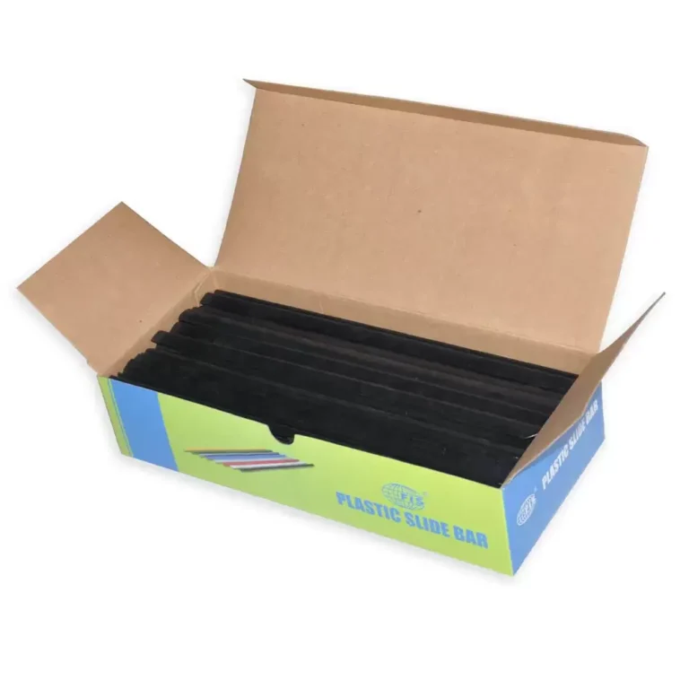 FIS FSPG05-BK Sliding Binding Bars, 5 mm, Black, Box of 100