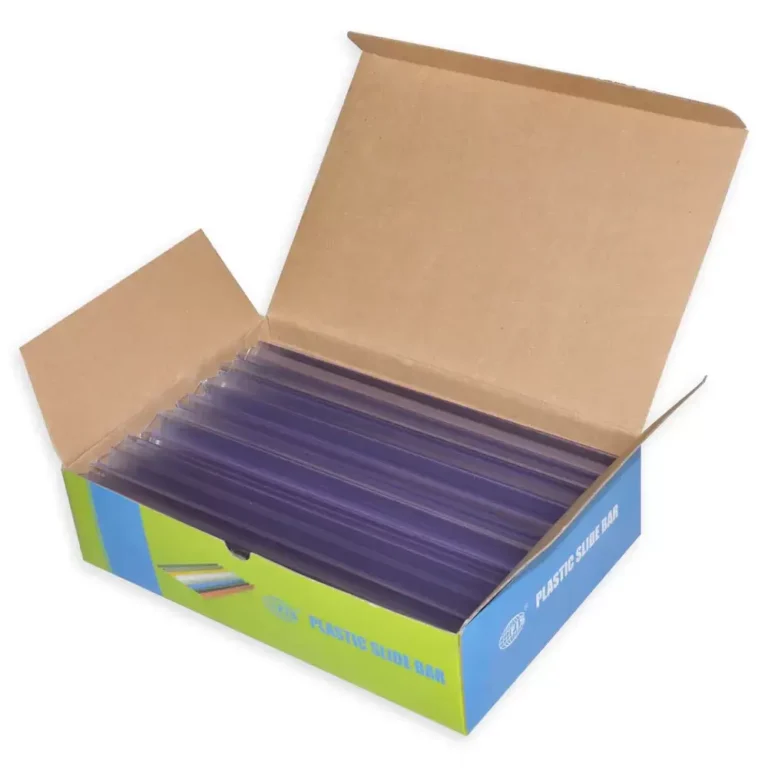 FIS FSPG10-CL Sliding Binding Bars, 10 mm, Clear, Box of 100