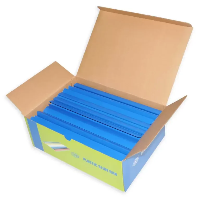 FIS FSPG15-BL Sliding Binding Bars, 15 mm, Blue, Box of 100