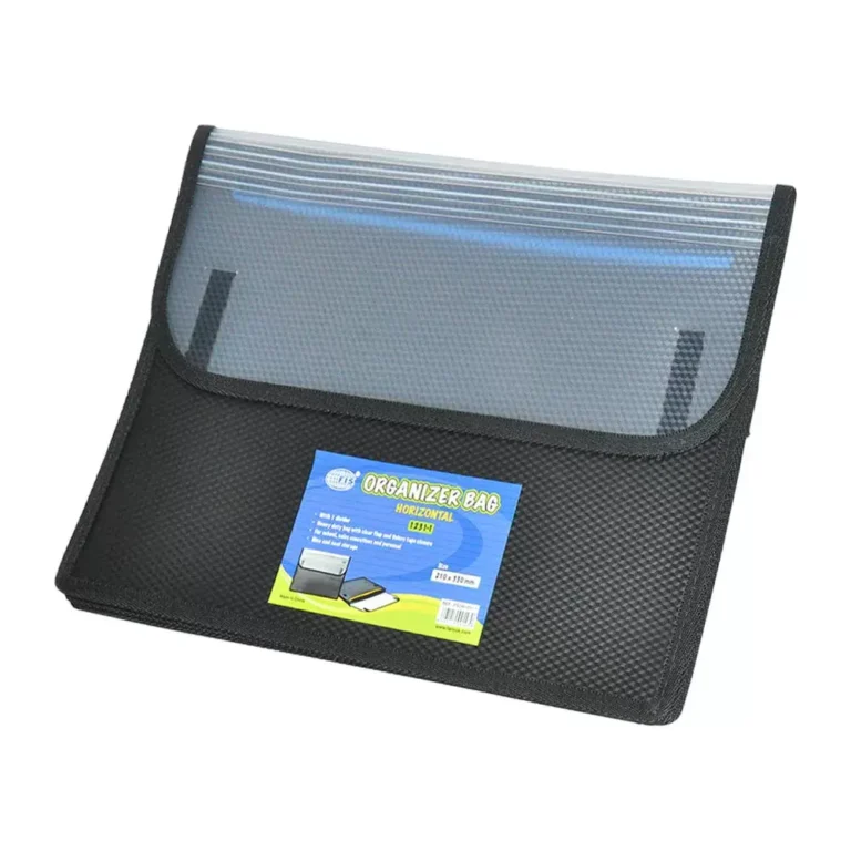 FIS FSOR1231-1 F/S Document Organiser Bag, Horizontal, 1 Divider