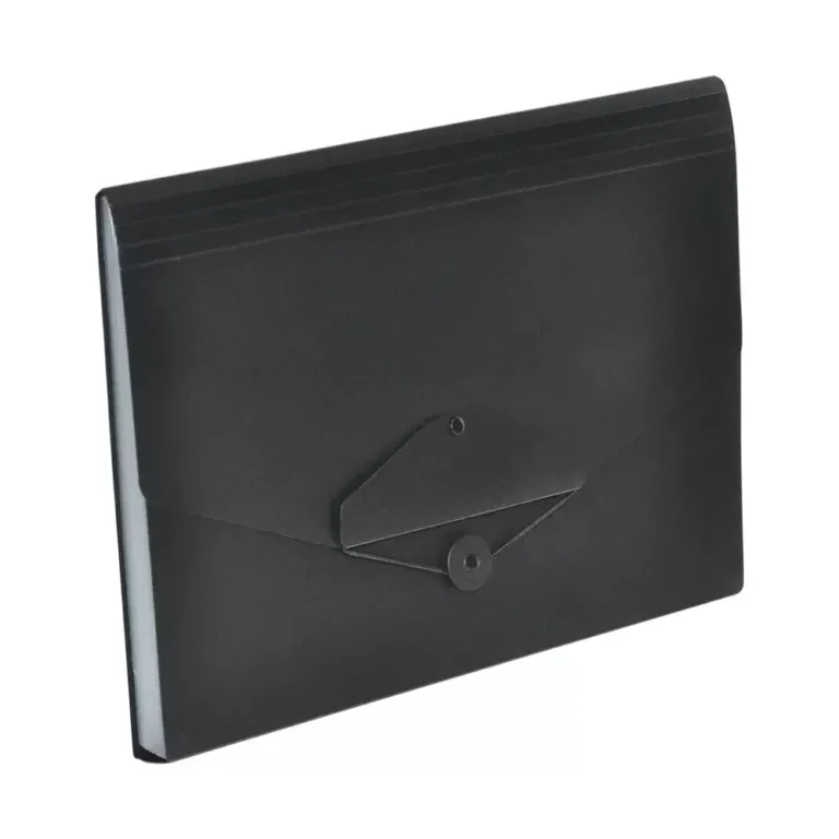 FIS FSPG1304BK Expanding Files with Tie, 210 × 145 mm, 13 Pockets, Black
