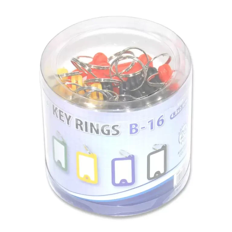 FIS FSKCB-16 Key Rings, 4.8 × 2.6 cm, Assorted Colours, Pack of 25
