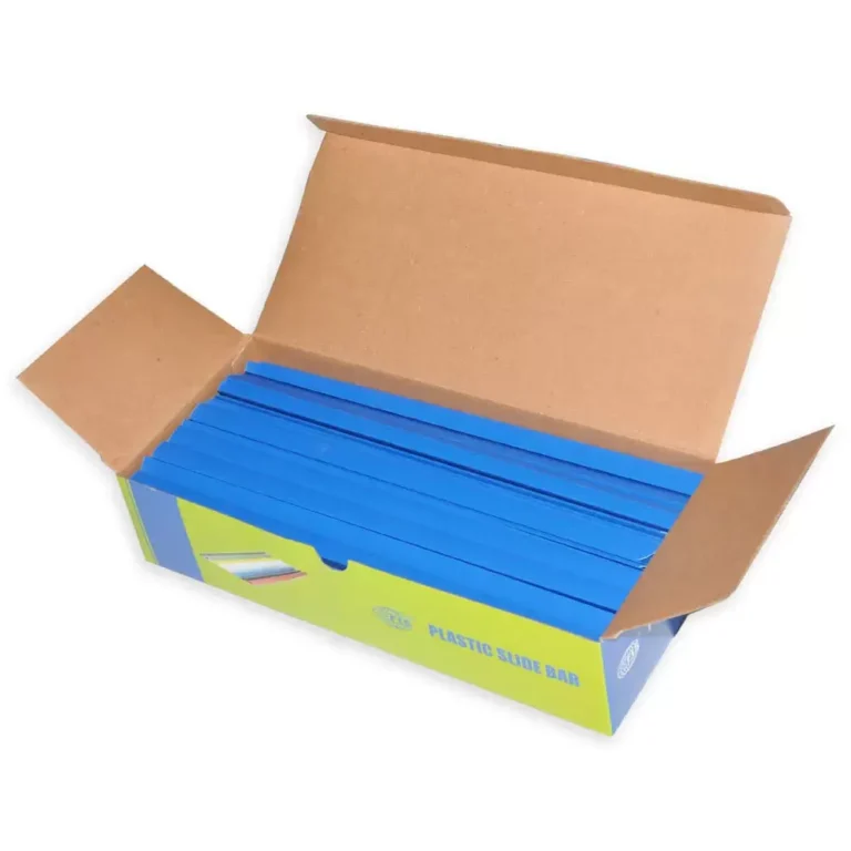 FIS FSPG04-BL Sliding Binding Bars, 4 mm, Blue, Box of 100