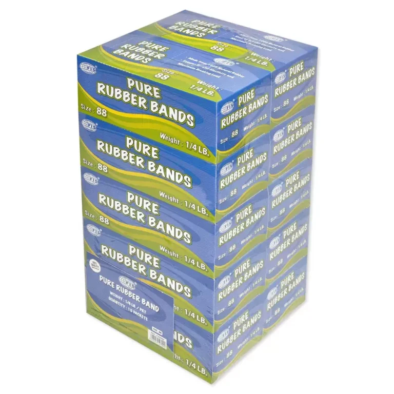 FIS FSRB88 Rubber Bands, Size 88, Yellow, 10 Boxes × 1/4 lb