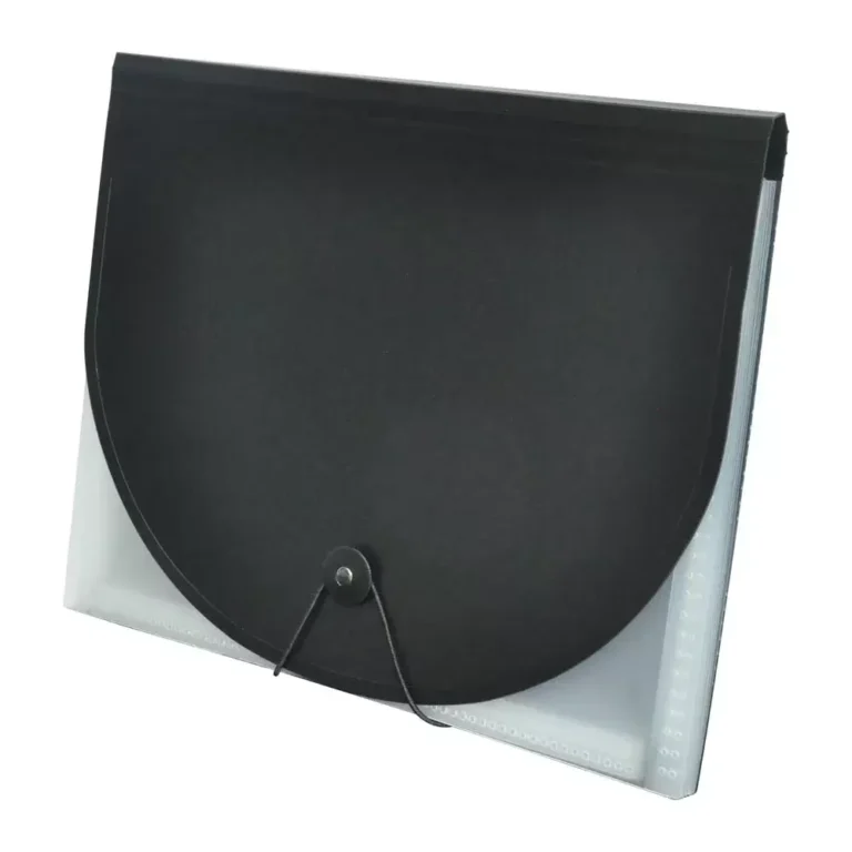 FIS FSPG1309BK Expanding Files With 7 Pockets and 6 Index Dividers, A4, Black