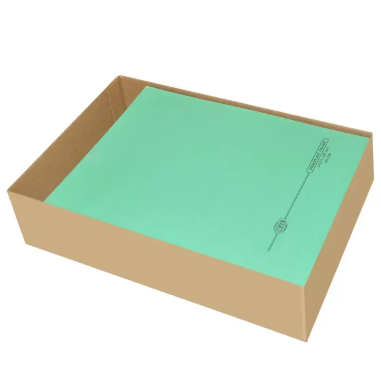 FIS FSFF9GR05 Square Cut Folders Without Fastener, A4, Green, 250 gsm, 100 pieces