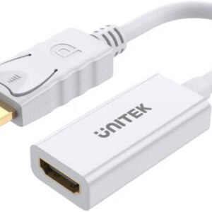 Unitek 4K 30Hz DisplayPort to HDMI 1.4 Adapter, Up To 4K UHD 30Hz Resolution, Plug and Play, ABS Housing Material, 20cm Cable Length, White | Y-6332