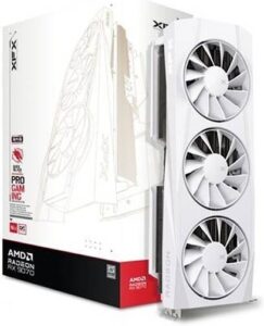 XFX Quicksilver AMD Radeon RX 9070 OC White Gaming Edition Graphics Card, 16GB GDDR6 256-Bit Memory, 2700 MHz Boost Clock, 4096 Stream Processors, 20 Gbps Memory Speed, PCI Express 5.0 | RX-97QICKBW9