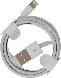 DPL- 1m Length USB Cable For Apple iPhone X/5/5S/5C/SE/6/6S/7/8/8-Plus/11/XR/XS/XSMax) Fast Charging Data Sync Line Charger – White
