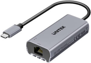UNITEK USB-C to 5Gbps Ethernet Adapter, High-Speed 5000Mbps, Compact Aluminum Design, Plug & Play, Dual LED Status, Compatible with Windows, Mac, Linux, iPadOS, Space Gray | U1343AGY01