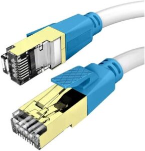 Mowsil Cat7 Ethernet Cable 10Gbps High-Speed, Flat Design, 10m, Gray | MOFT10