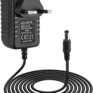 Generic Power Supply Adapter Charger 12V 2A AC/DC, 100-240V 12V, 50/60hz Adapter Transformer with 5.5mm x 2.5mm Jack, Adapter UK Plug, Black