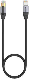 The Unitek Cat 8 Shielded High-Speed Ethernet Cable (Black, 1M, Model C18149AGY03-1M) is a commercial-grade round networking patch cord designed to support 40Gbps data transmission speeds and a 2000MHz operating frequency. Engineered with a durable 6.8mm outer diameter casing, 26AWG oxygen-free copper conductors, and metal-shielded modular RJ45 plugs, it prevents terminal signal degradation to ensure consistent network throughput. Spanning a practical 1-meter length and requiring zero driver configuration, this premium black LAN patch wire provides a dependable, high-bandwidth connection for network routers, patch panels, and gaming platforms.