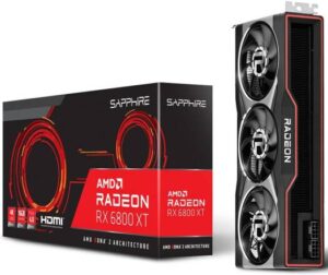 Sapphire Pulse AMD Radeon RX 6800 XT Gaming Graphics Card – 16GB GDDR6, 256 bit, 2310 MHz Bosst Clock, 16 Gbps Effective, PCI Express 4.0, 1x HDMI, 3x DisplayPort, | S88-1E439-400SA