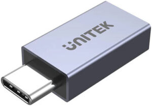 Unitek USB4 Male to Female Adapter, 40Gbps Data Transmission Speed, 8K@60Hz Video Output, 240W Fast Charging, Aluminium Alloy Material, Space Grey | A1038GY01