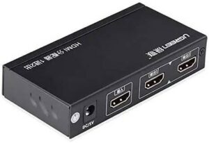 UGREEN 1 x 2 HDMI Amplifier Splitter, Up to 1080p @ 24Hz / 50Hz / 60Hz 1920×1200 Support, 1x HDMI Input Port & 2x HDMI Output (3x HDMI Ports), Black | 40201