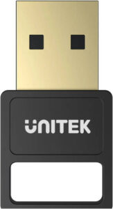 Unitek USB Bluetooth 5.3 Adapter, Bluetooth 5.3 with EDR, Up to 3Mbps Data Transfer Rate, Up to 20 Meters Long Distance Coverage, Up to 7 Device Multi-Device Connection, Black | B105B