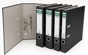 Alba Rado Box File, Black, F/C 8 cm Broad, 5 Pieces Set