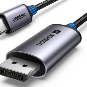 UGREEN USB-C to DisplayPort 1.4 Cable 8K@60Hz 32.4Gbps, 4K@240Hz, Thunderbolt 4/3 Compatible for MacBook and Windows, Gray | 25158