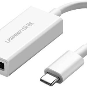 UGREEN USB-C Input to Display Port Output Adapter, Support 4K * 2K @ 60Hz, 15CM, White | 40372