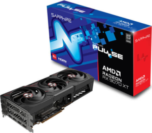 Sapphire PULSE AMD Radeon RX 9070 XT Graphics Card, 16GB GDDR6 256-Bit Memory, 2970 MHz Boost Clock, 4096 Stream Processors, 20 Gbps Memory Clock, PCI-Express 5.0 x16 | 11348-03-20G