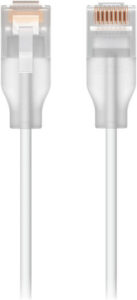 Ubiquiti UniFi Etherlighting Patch Cable, 10G Supported Data Rate, 2x Translucent Booted RJ45, UTP Shielding Type, 1m Cable Length, White | UACC-Cable-Patch-EL-1M-W
