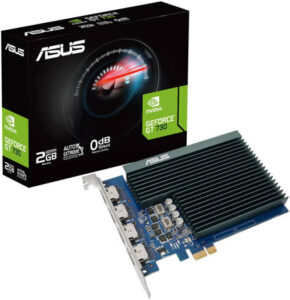 ASUS GeForce GT 730 2GB GDDR5 Graphics Card, 384 CUDA Cores, OpenGL 4.6, 5010 MHz Memory Speed, PCI Express 2.0, 4 x Native HDMI 1.4b / HDCP Support Yes (1.4) | 90YV0H20-M0NA00