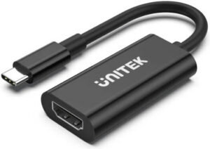 Unitek 4K 60Hz USB-C to HDMI 2.0 Adapter, 4K@60Hz Resolution, HDCP 2.3, DisplayPort Alt Mode, ABS Material, Plug And Play, 15cm Cable Length, Black | V1421A