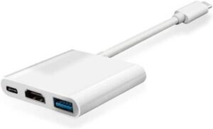 Generic HDMI 4K USB C (Type C) to HDMI 4K with USB 3.0 Port and USB C Charging Port Adapter, Silver | Single-Pack