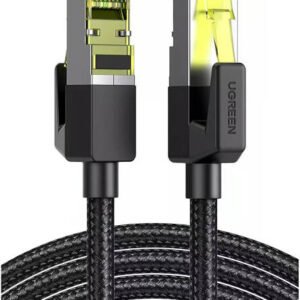 UGREEN Cat 7 Shielded RJ45 Ethernet Cable 2M Braided Round Network LAN Cable 10Gbps High-Speed Internet Cable 600MHz Bandwidth for Router Modem | 80423