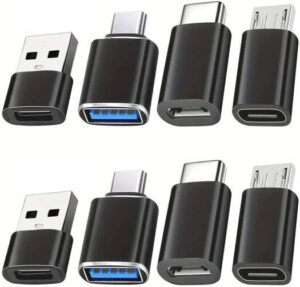 USB C to USB Adapter 8 Pack, Type C Female to USB A Male Converter, Fast Charging Data Transfer OTG USB 3.0 Adapter