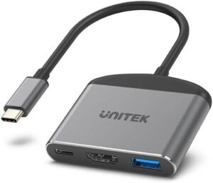 Unitek USB-C Multiport Adapter, 8K HDMI Display, 100W PD Charging, USB-A 5Gbps Port, Ultra-Portable USB-C Hub for Laptops & Tablets