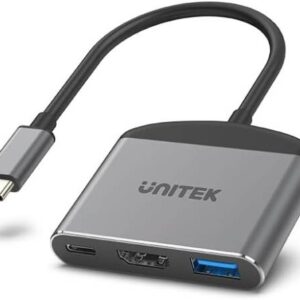 Unitek USB-C Multiport Adapter, 8K HDMI Display, 100W PD Charging, USB-A 5Gbps Port, Ultra-Portable USB-C Hub for Laptops and Tablets